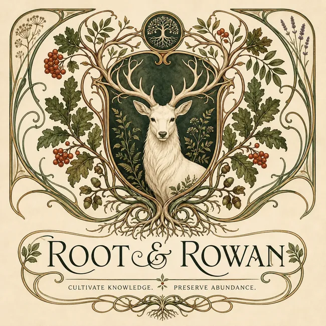 Root and Rowan botanical gate artwork